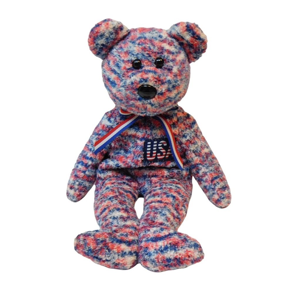 Ty U.S.A. Bear 8" Plush 2000 Stuffed Animal